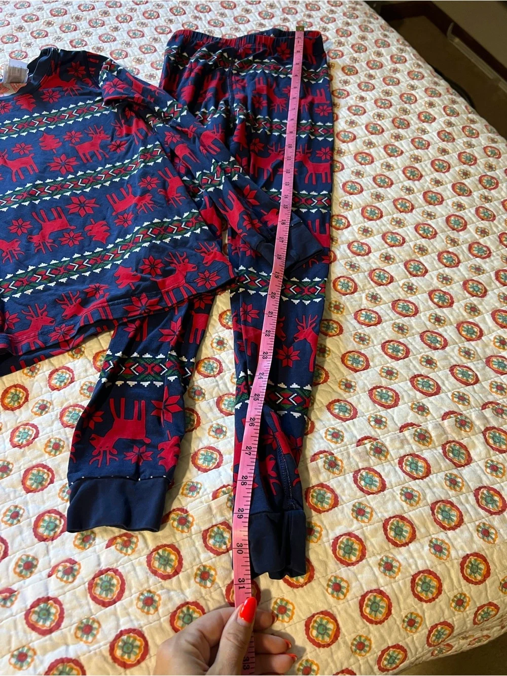 EUC Hanna Andersson Holiday Lyocell Bamboo Pajama Set size 8